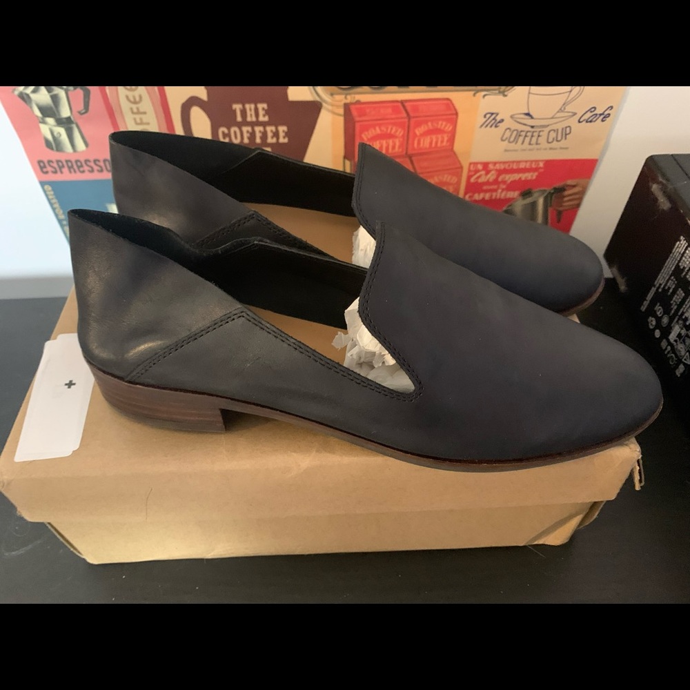 Lucky Brand Women’s Cahill Black Smoking Flat NWT